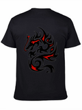 Mens Dragon Graphic Black T-Shirt