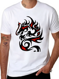 Mens Dragon Graphic Black T-Shirt