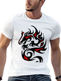 Mens Dragon Graphic Black T-Shirt