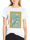 Baroque Aesthetic Japanese Cherry Blossom Classic Cotton Tee – Unisex Comfort For Any Season