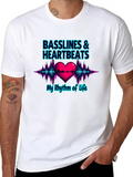 Basslines & Heartbeats – My Rhythm Of Life T-shirt Classic Cotton Tee – Unisex Comfort For Any Season