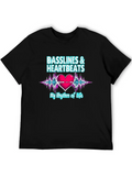 Basslines & Heartbeats – My Rhythm Of Life T-shirt Classic Cotton Tee – Unisex Comfort For Any Season