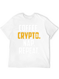 Coffee Crypto Nap Repeat T-Shirt - Bitcoin