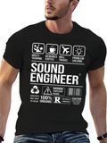 Sound Engineer Funny Sarcasm Inside Black T-Shirt