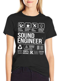 Sound Engineer Funny Sarcasm Inside Black T-Shirt