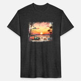 Beach Sunset Watercolor Design Art 2