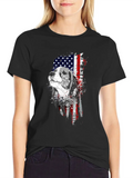 Beagle - Hound Dog - Patriotic - US Flag - Dog Lov Classic Cotton Tee – Unisex Comfort For Any Season