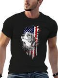Beagle - Hound Dog - Patriotic - US Flag - Dog Lov Classic Cotton Tee – Unisex Comfort For Any Season