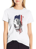 Beagle - Hound Dog - Patriotic - US Flag - Dog Lov Classic Cotton Tee – Unisex Comfort For Any Season