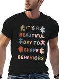 Beautiful Day Behavioral Shape Behaviors Classic Cotton Tee – Unisex Comfort For Any Season