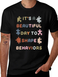 Beautiful Day Behavioral Shape Behaviors Classic Cotton Tee – Unisex Comfort For Any Season