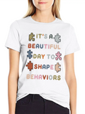 Beautiful Day Behavioral Shape Behaviors Classic Cotton Tee – Unisex Comfort For Any Season