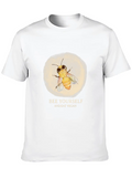 Bee Yourself - Eat Vegan Classic Cotton Tee – Unisex Comfort For Any Season