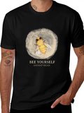 Bee Yourself - Eat Vegan Classic Cotton Tee – Unisex Comfort For Any Season