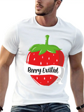 Berry Excited Strawberry Very Excited Pun Classic Cotton Tee – Unisex Comfort For Any Season