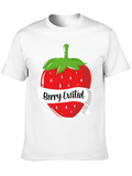 Berry Excited Strawberry Very Excited Pun Classic Cotton Tee – Unisex Comfort For Any Season
