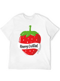 Berry Excited Strawberry Very Excited Pun Classic Cotton Tee – Unisex Comfort For Any Season