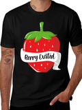 Berry Excited Strawberry Very Excited Pun Classic Cotton Tee – Unisex Comfort For Any Season