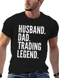 Husband Dad Trading Legend Graphic Tee