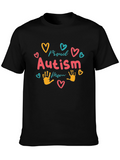 Proud Autism Mom T-Shirt Black Cotton Blend