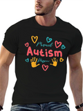 Proud Autism Mom T-Shirt Black Cotton Blend