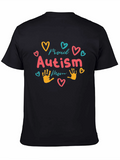 Proud Autism Mom T-Shirt Black Cotton Blend