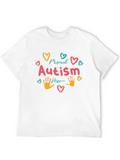 Proud Autism Mom T-Shirt Black Cotton Blend