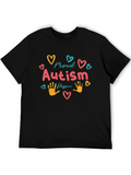 Proud Autism Mom T-Shirt Black Cotton Blend