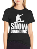 Snowboarding Graphic Tee - Black T-Shirt
