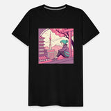 Blossom Breeze: Tokyo Girl Embracing a Tranquil