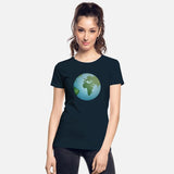 blue planet earth with green continents