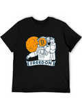 Bitcoin Astronaut Black T-Shirt - Crypto Freedom