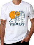 Bitcoin Astronaut Black T-Shirt - Crypto Freedom