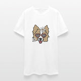 Border Collie light Brown Retro Dog