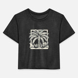 Botanical Illustration Of A Central Palm tree