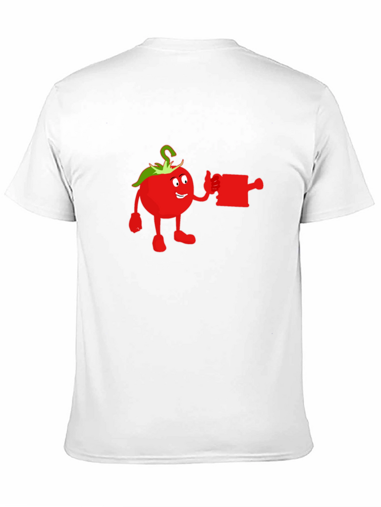 Whimsical Tomato Cartoon Graphic T-Shirt