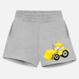 Bright Yellow Excavator with Power