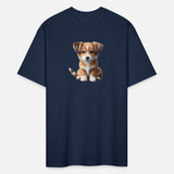 Brown and white dog puppy