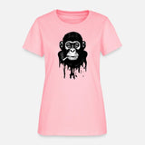 B&W smoking chimp illustration, Printed Truth