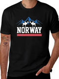 Norway Moose Graphic Tee - Black