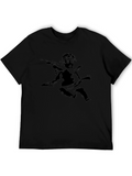 Angel Print Black T-Shirt