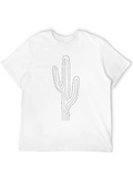 Cactus Silhouette Graphic Tee - Black