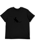 Black Cat Silhouette Graphic Tee
