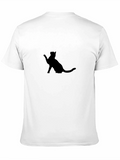 Black Cat Silhouette Graphic Tee