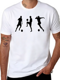 Soccer Player Silhouette Black T-Shirt