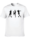 Soccer Player Silhouette Black T-Shirt