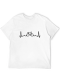 Cycling Heartbeat Tee - Black T-Shirt