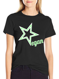 Vegan Star Graphic Black T-Shirt