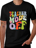 Teacher Mode Off Retro Graphic Tee
