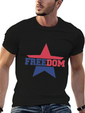 Freedom Star Graphic T-Shirt - Patriotic Design